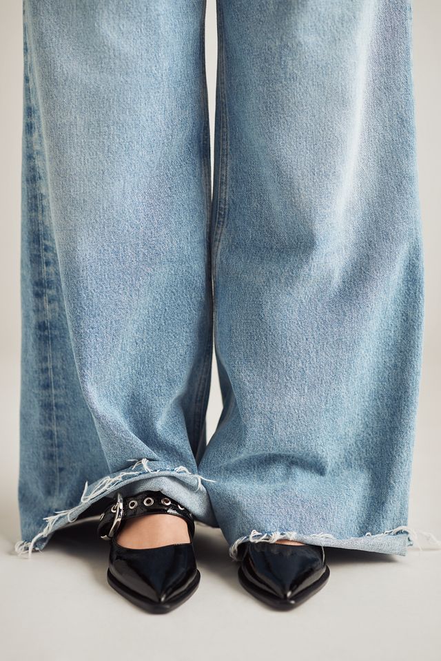 Maeve Pointed-Toe Moto Mary Jane Flats