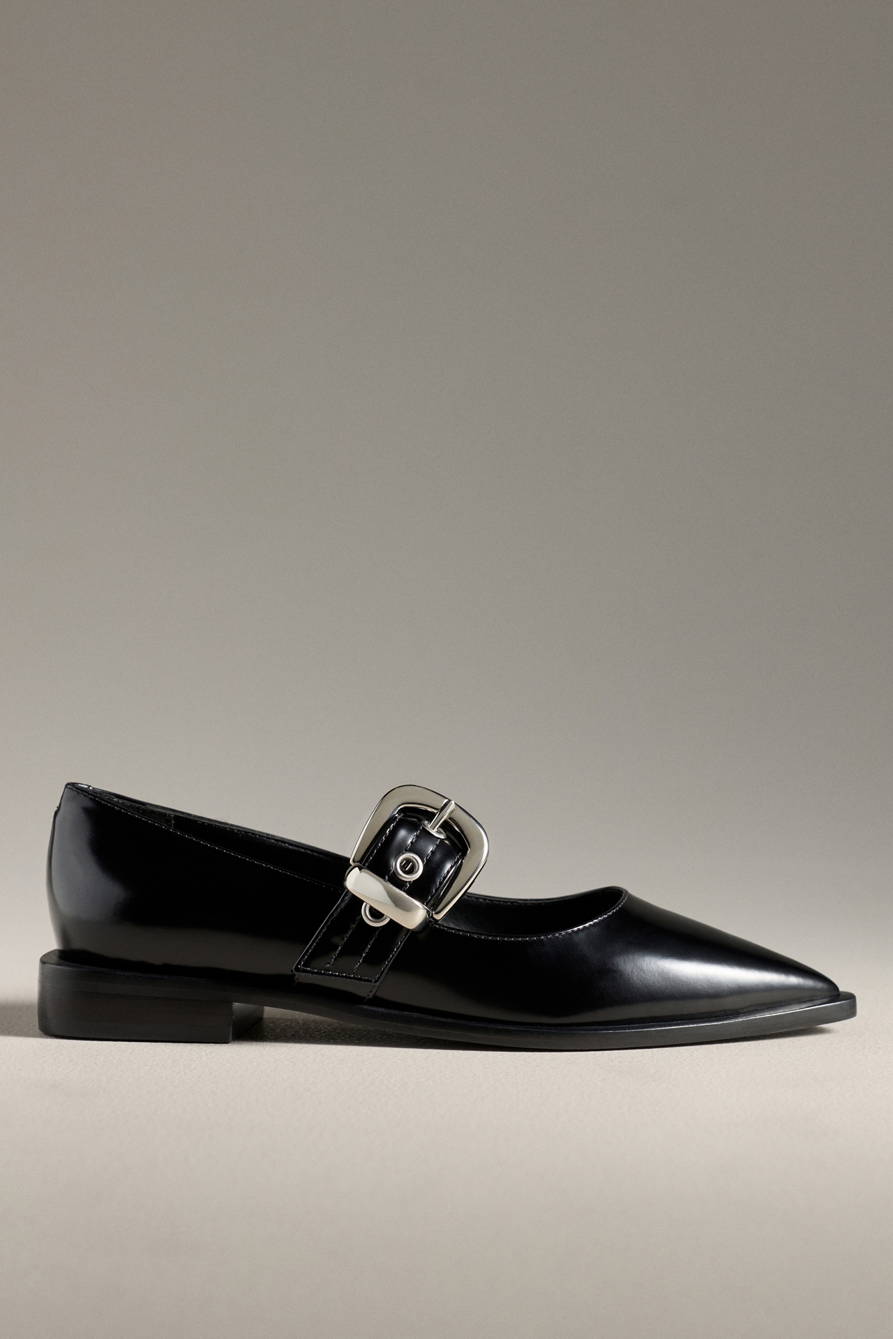 Maeve Pointed-Toe Moto Mary Jane Flats