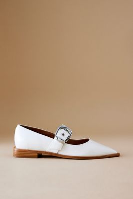 Maeve Pointed-Toe Moto Mary Jane Flats