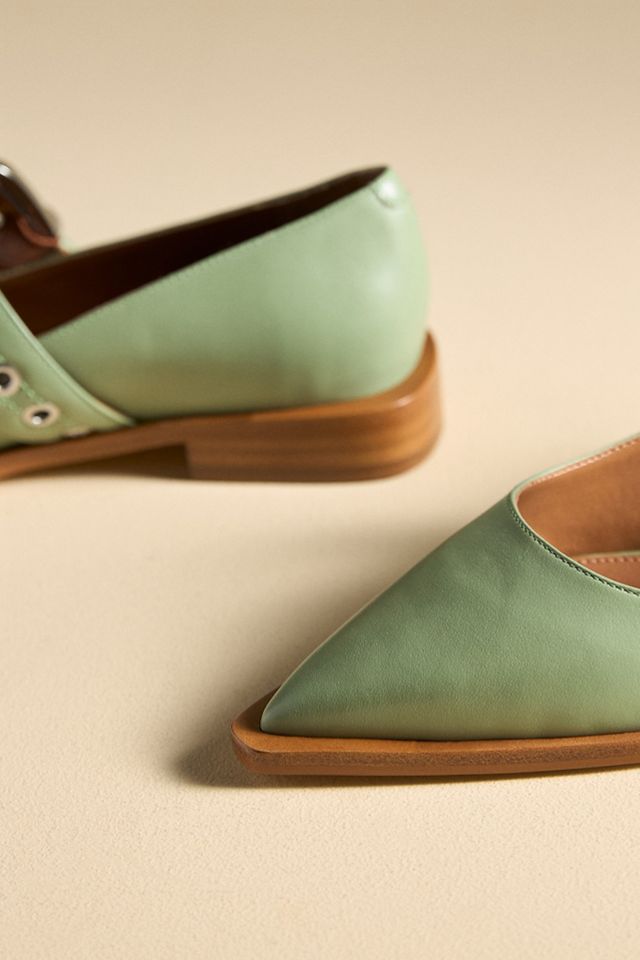 Maeve Pointed-Toe Moto Mary Jane Flats #2