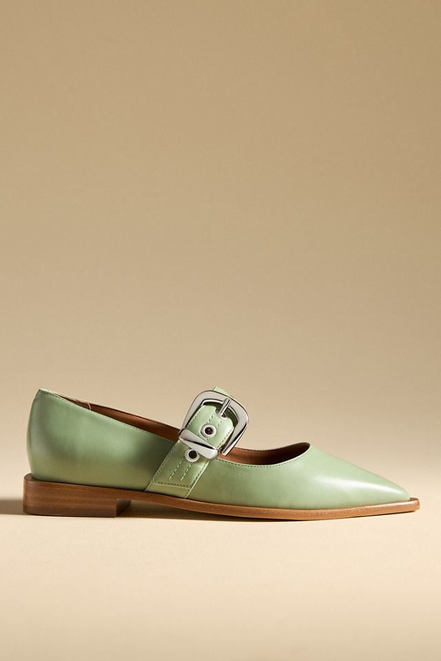 Maeve Pointed-Toe Moto Mary Jane Flats #1