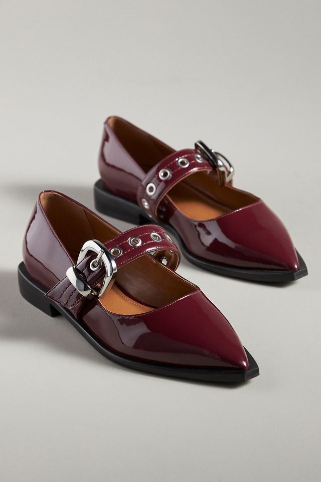 Maeve Pointed-Toe Moto Mary Jane Flats #3