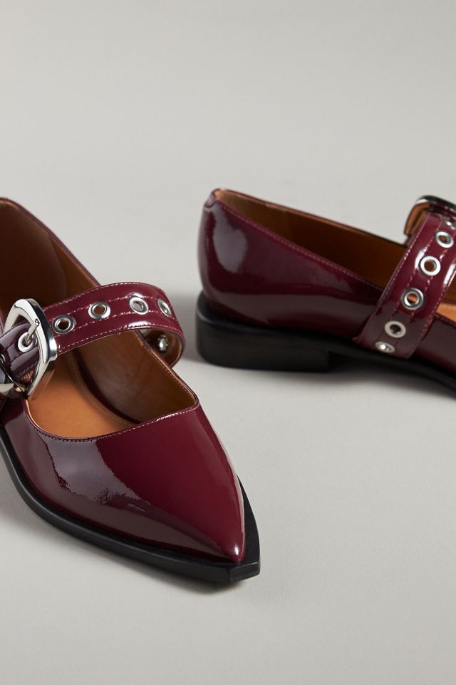Maeve Pointed-Toe Moto Mary Jane Flats #5