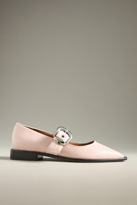 MAEVE POINTED-TOE MOTO MARY JANE FLATS 