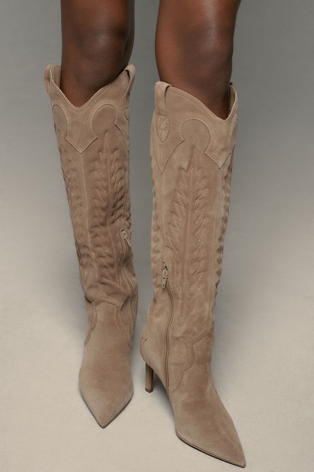 Ander Western Boot, Medium Natural Suede main image 1