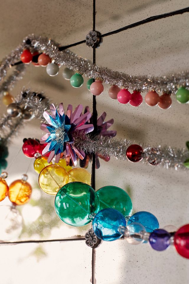 Good Cheer Bauble Ornament Tinsel Garland #4