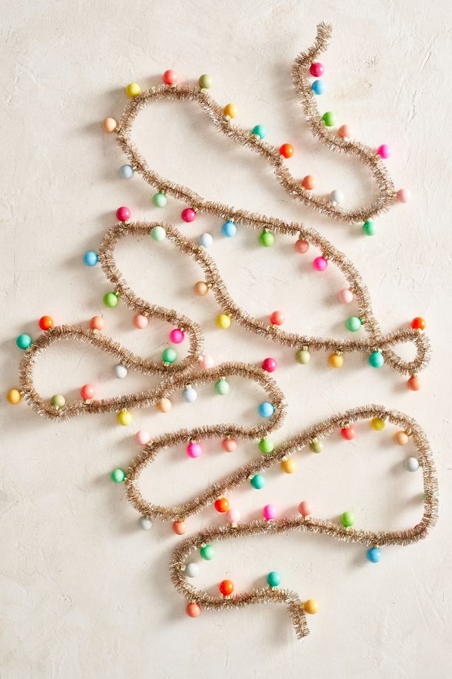 Good Cheer Bauble Ornament Tinsel Garland #2