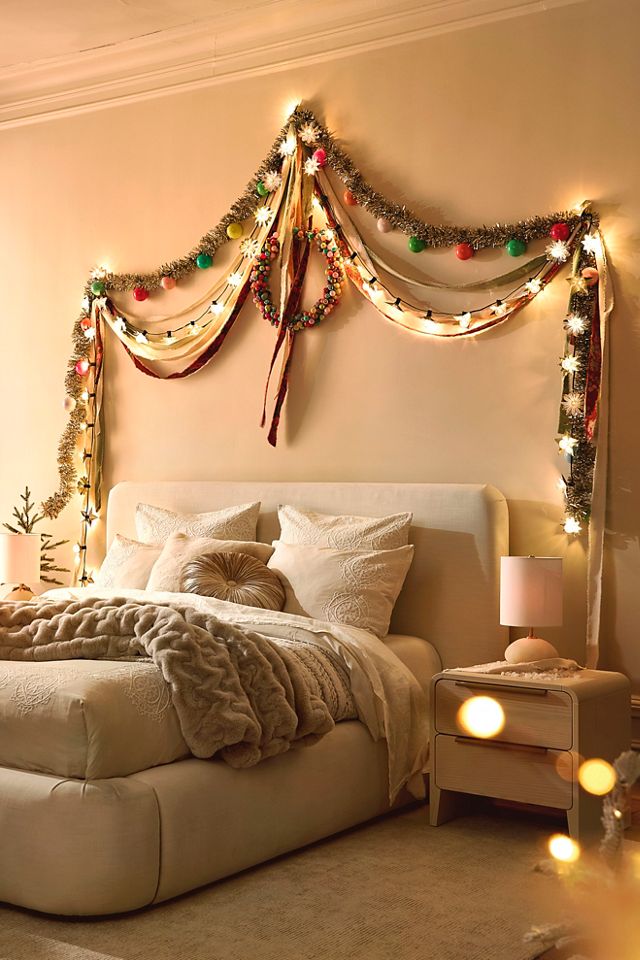 Good Cheer Bauble Ornament Tinsel Garland #6