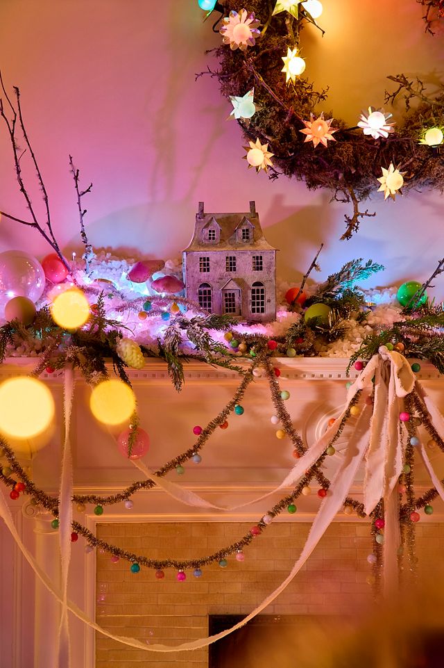 Good Cheer Bauble Ornament Tinsel Garland #3