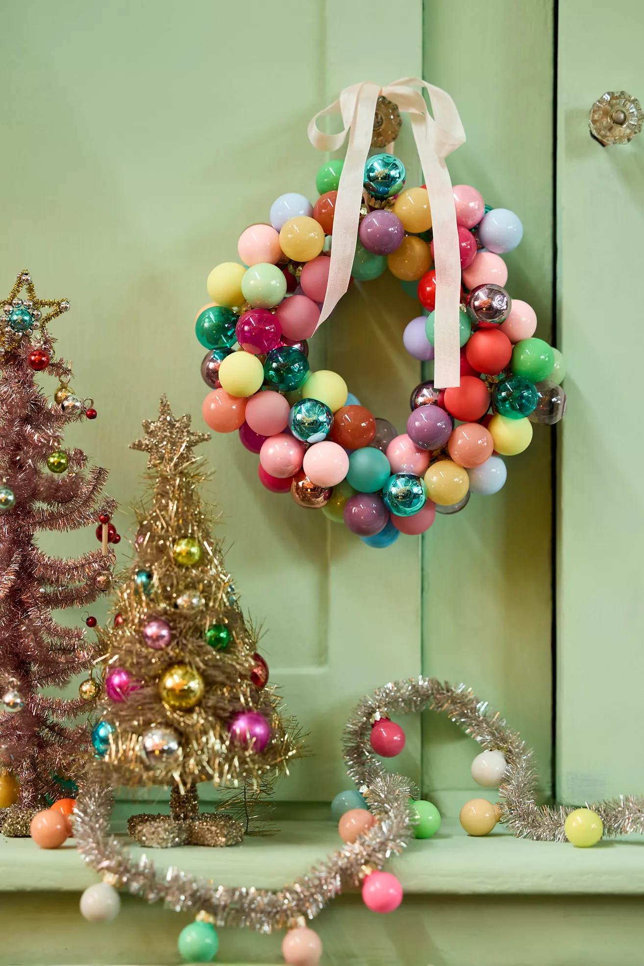 Terrain Good Cheer Bauble Tinsel Garland, 9' - thumbnail 8