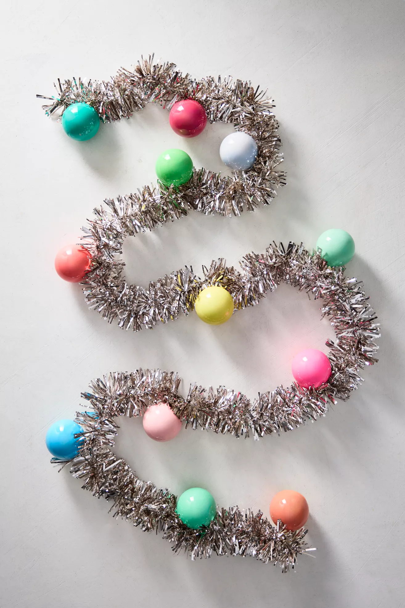 Terrain Good Cheer Bauble Tinsel Garland, 9' - thumbnail 3