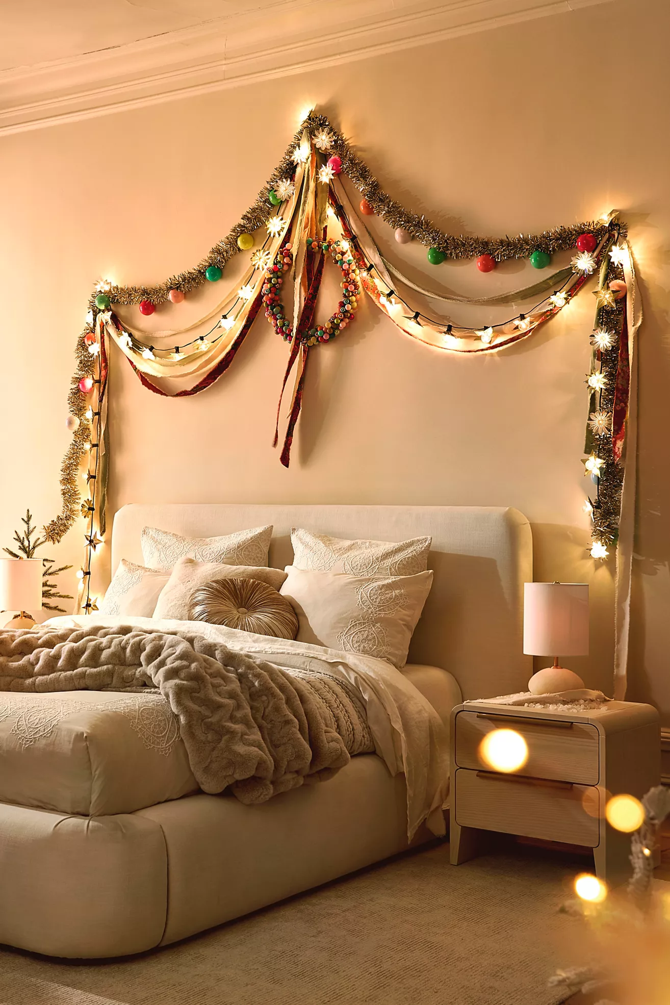 Terrain Good Cheer Bauble Tinsel Garland, 9' - thumbnail 5