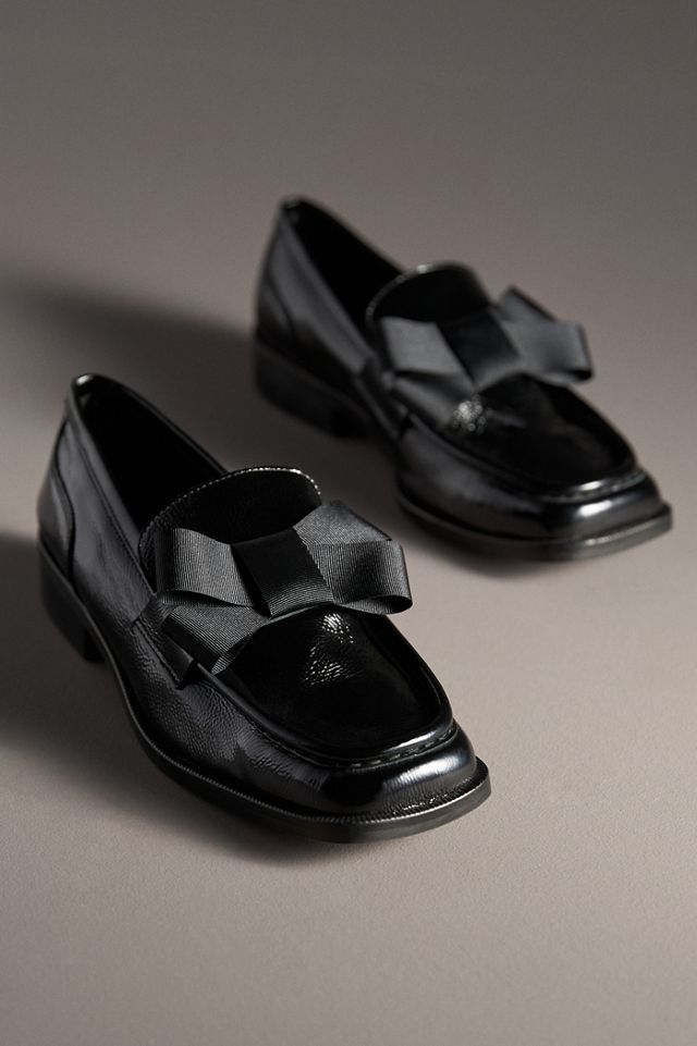 Maeve Bow Square-Toe Loafers #1