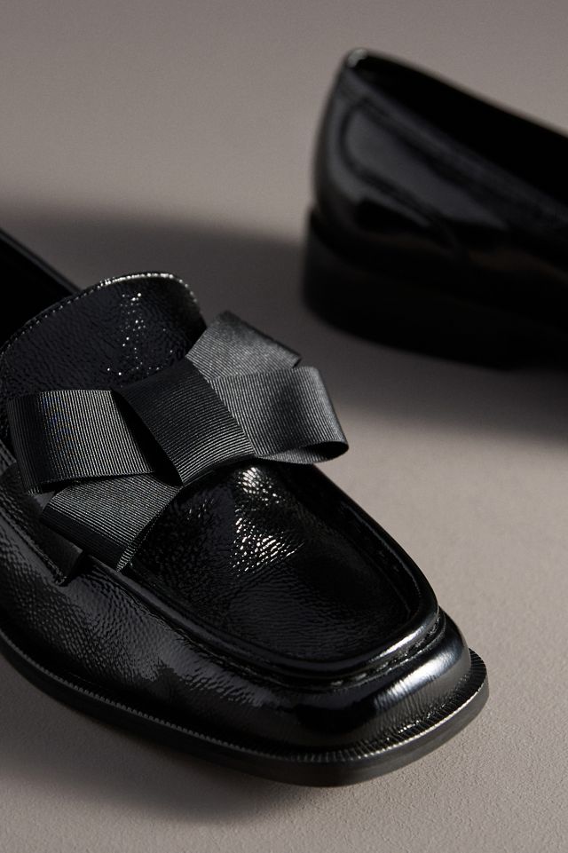 Maeve Bow Square-Toe Loafers #2