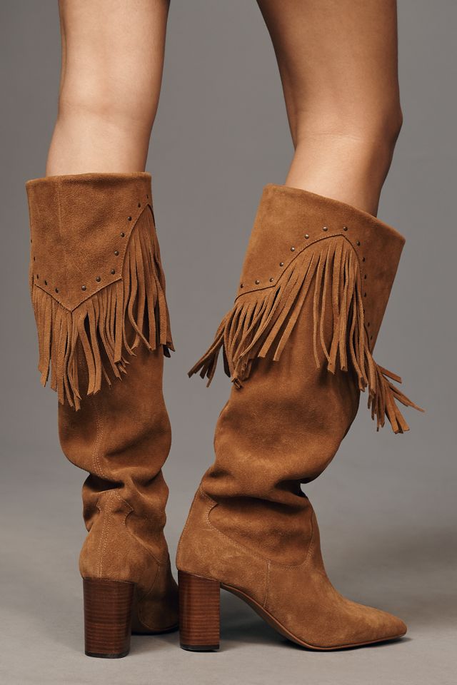 By Anthropologie Fringe Tall Boots #2
