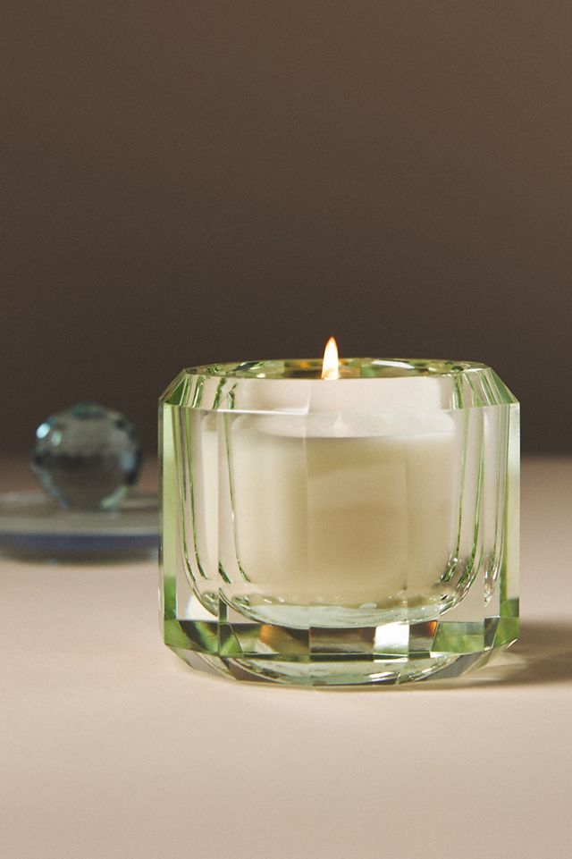 Cut Glass Fresh Fern Moss Candle #1