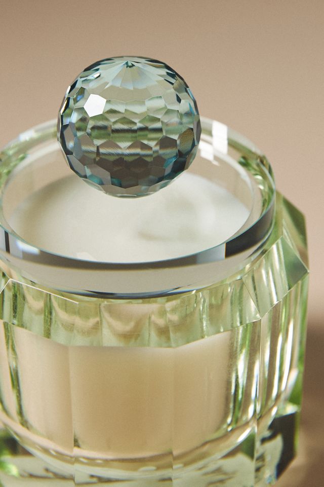 Cut Glass Fresh Fern Moss Candle #2