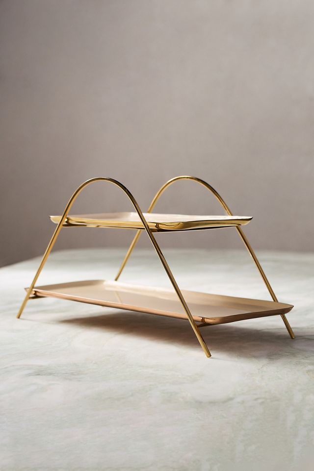 Robbie Stainless Steel Tiered Stand | AnthroLiving