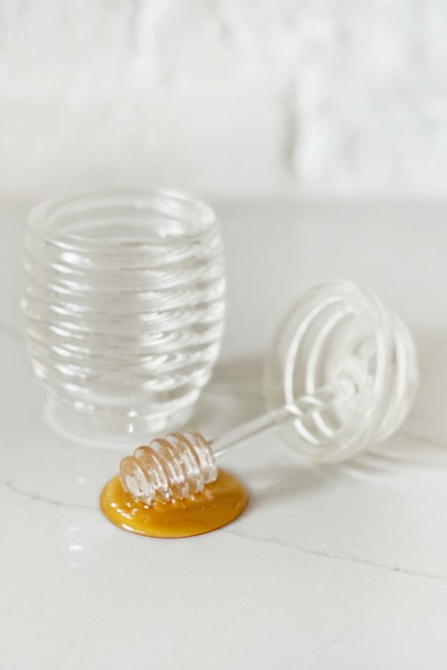 Old Flame Candle Co. Vintage Acrylic Honey Jar and Server