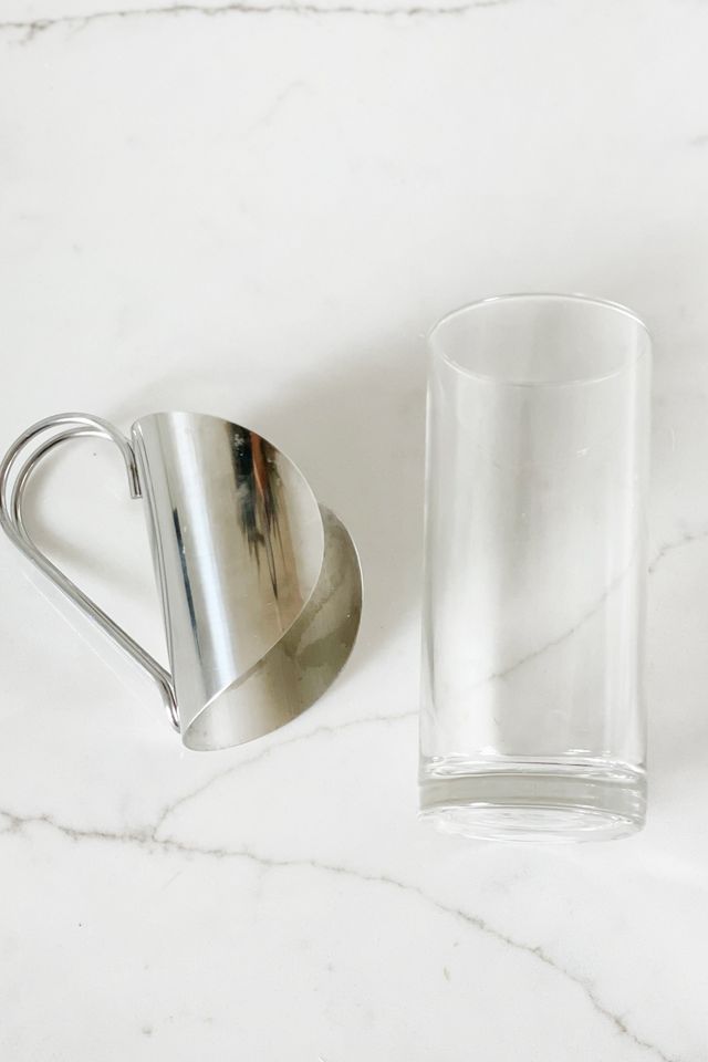 Old Flame Candle Co. Vintage MCM Chrome Caged Glasses #3