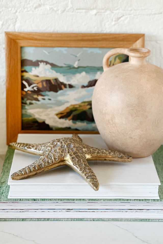 Old Flame Candle Co. Vintage 1970s Large Brass Starfish #1