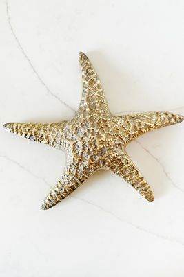 Old Flame Candle Co. Vintage 1970s Large Brass Starfish