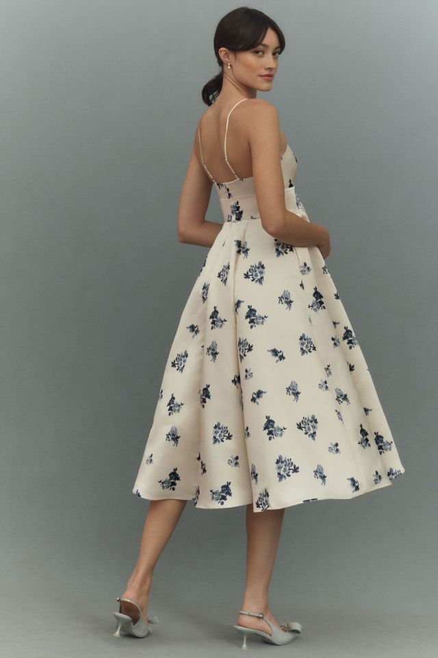 BHLDN Gabriella A-Line Duchess Satin Midi Dress #1