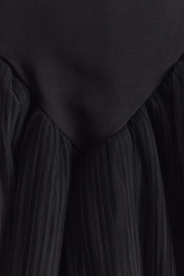 BHLDN Ariella Long-Sleeve Drop-Waist Crepe Fit & Flare Mini Dress #4