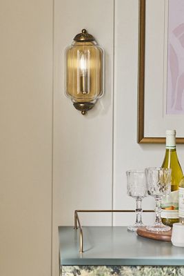 The Eloise Scallop Milk Glass Flush Sconce Wall Light