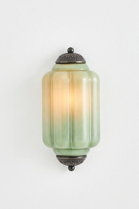 The Eloise Scallop Milk Glass Flush Sconce Wall Light