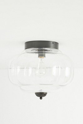 The Eloise Scallop Milk Glass Flush Mount Ceiling Light