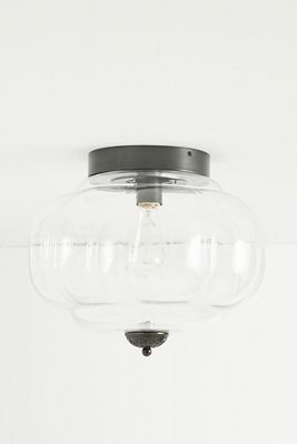 The Eloise Scallop Milk Glass Flush Mount Ceiling Light