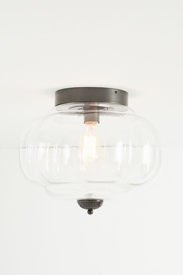 The Eloise Scallop Milk Glass Flush Mount Ceiling Light #1