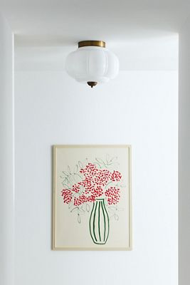 The Eloise Scallop Milk Glass Flush Mount Ceiling Light