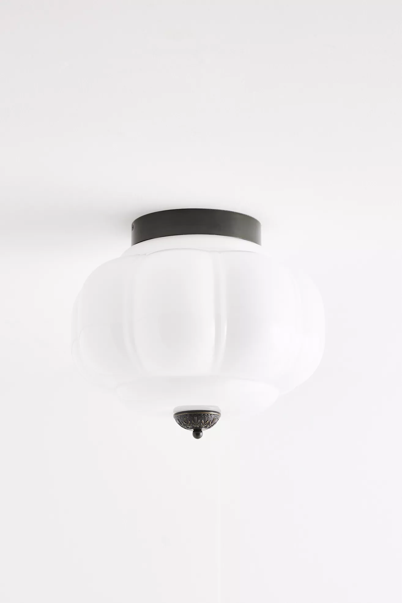 Eloise Scallop Milk Glass Flush Mount Ceiling Light