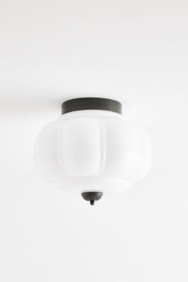The Eloise Scallop Milk Glass Flush Mount Ceiling Light