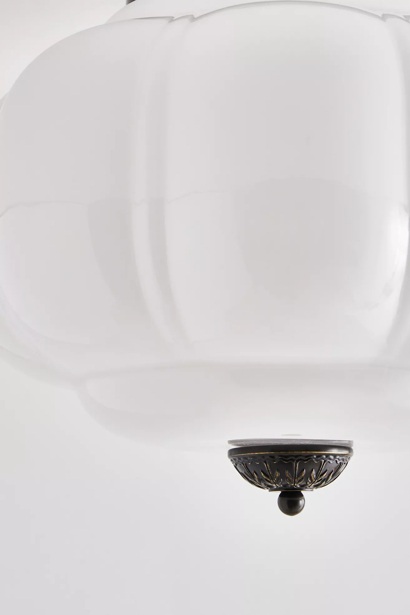 Eloise Scallop Milk Glass Flush Mount Ceiling Light