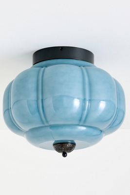 The Eloise Scallop Milk Glass Flush Mount Ceiling Light