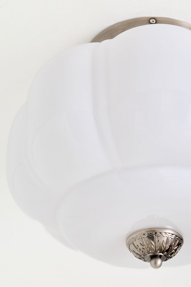 The Eloise Scallop Milk Glass Flush Mount Ceiling Light #2