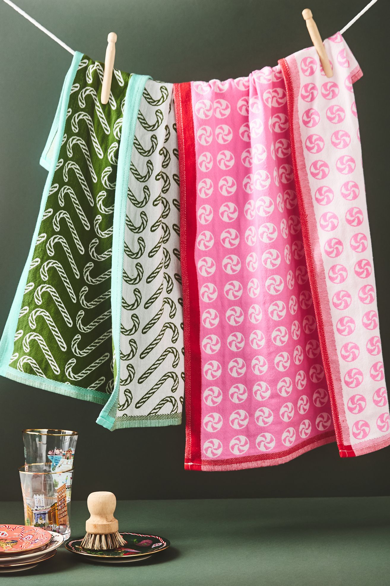 Kringle Jacquard Dish Towels, Set of 2 - Multi, Standard, Set Of 2