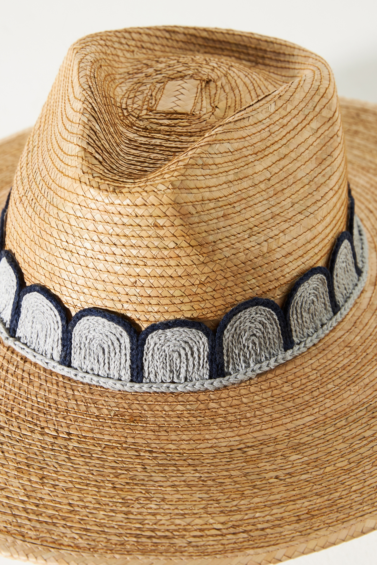 Sunshine Tienda Miriam Palm Fringe Wide Brim Hat