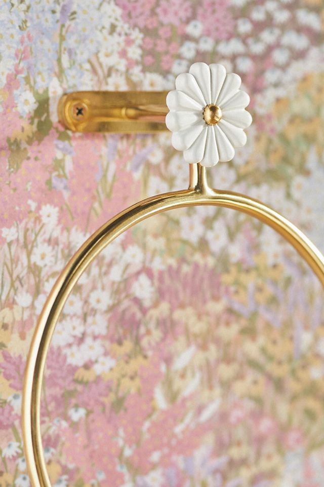 Anillo para Toallas con Flor de Margarita #1