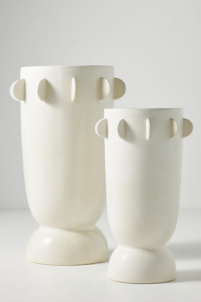 Half Moon White Ceramic Branch Vase #1