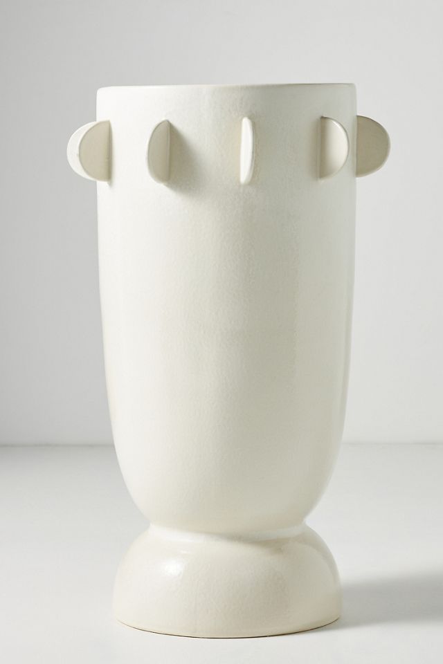Half Moon White Ceramic Branch Vase #3