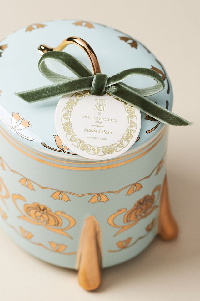 The Met x Anthropologie Floral Sueded Rose Ceramic Candle #3