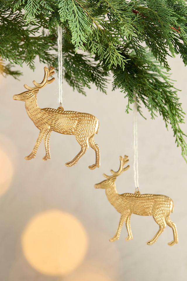 Golden Deer Ornaments Set of 2 Terrain