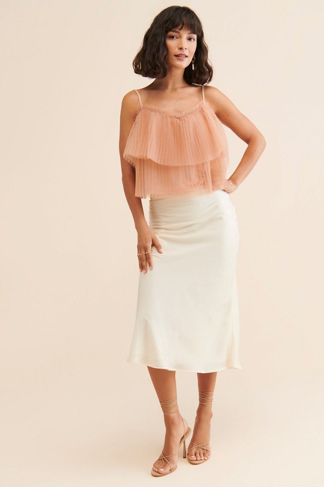 Pleated Tulle Tank #3