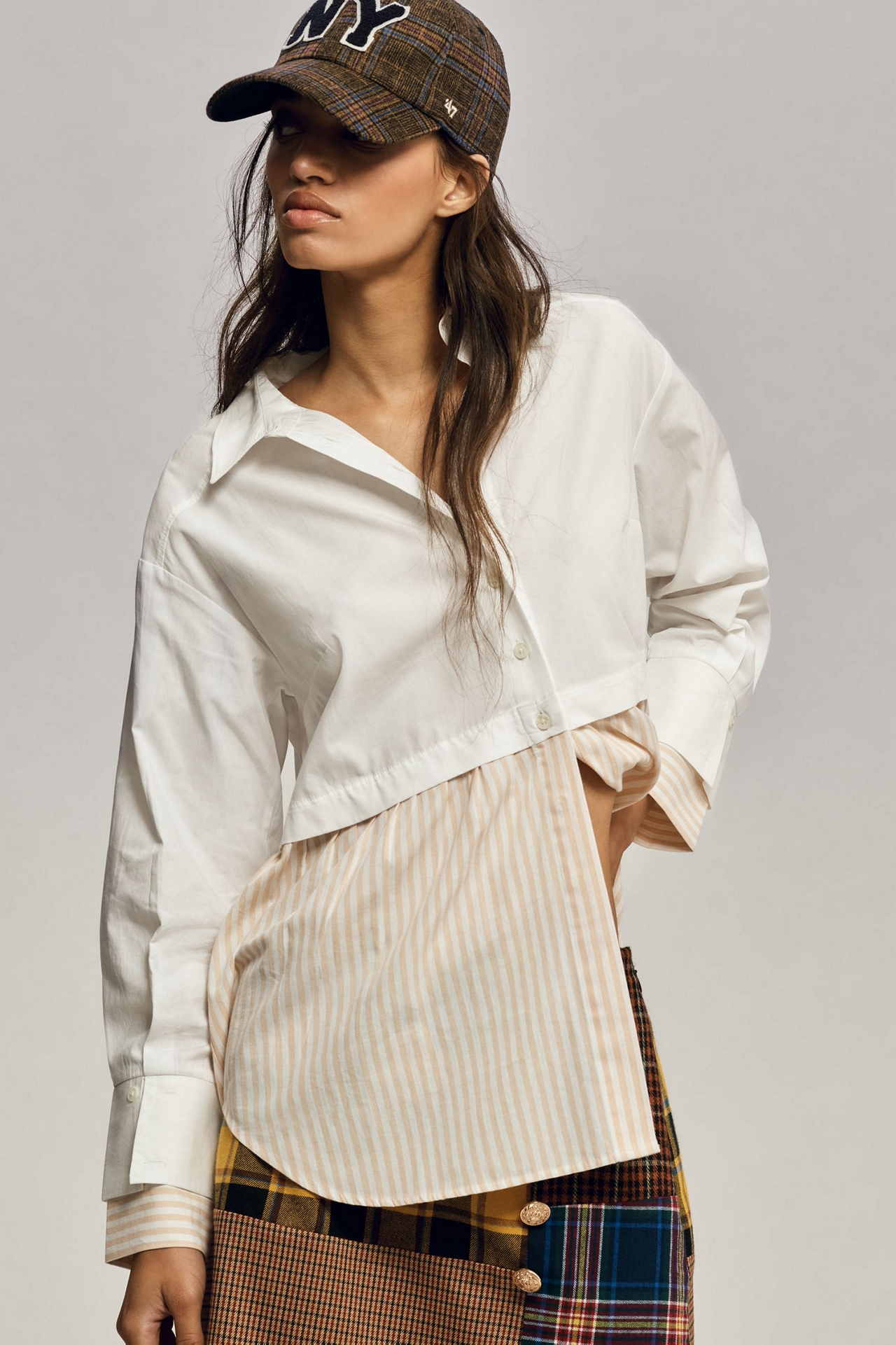 Twofer Layered Buttondown Shirt