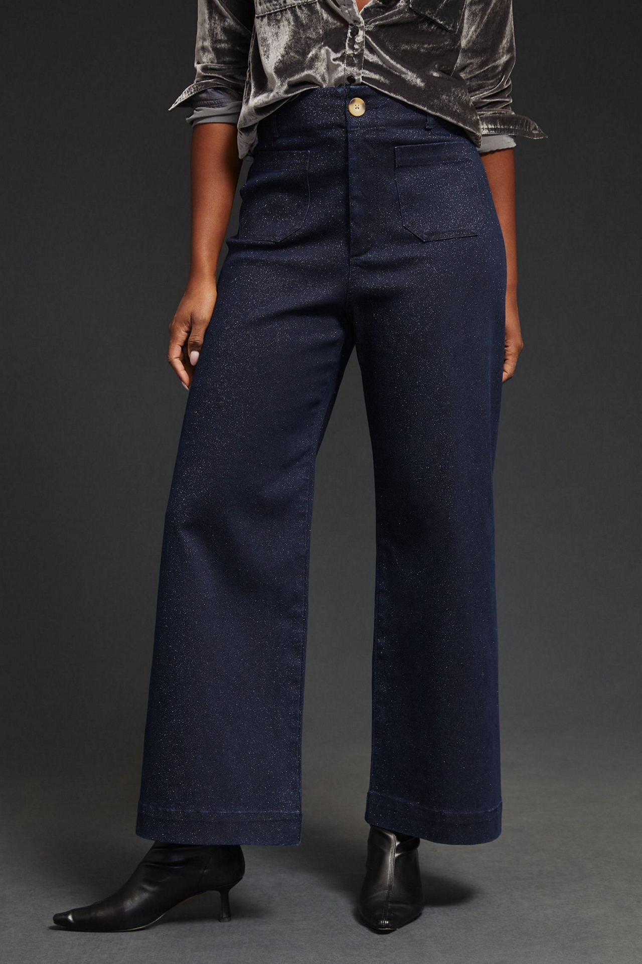 Pilcro The Skipper Sparkle Wide-Leg Jeans
