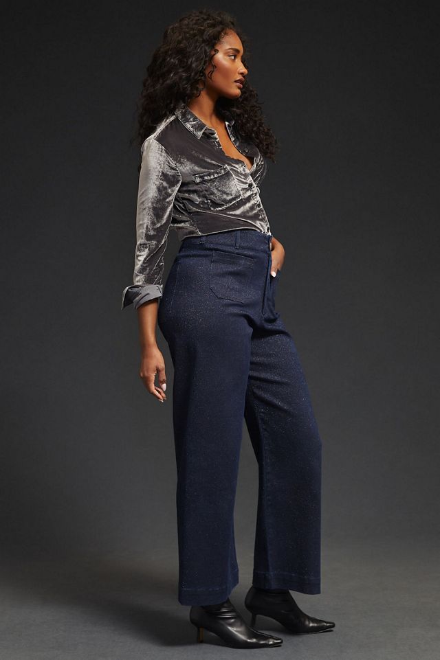 Pilcro The Skipper Sparkle Wide-Leg Jeans #3